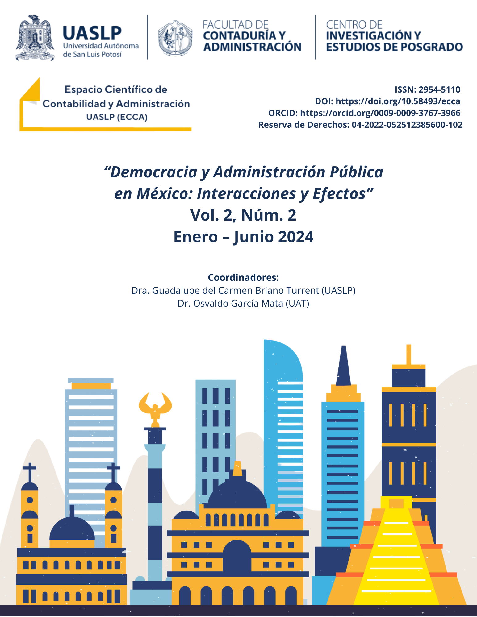 Tema del Número Especial El propósito de este número especial es explorar y analizar la interacción entre la democracia y la administración pública en el contexto nacional y estatal de México. Se busca examinar de qué manera la participación ciudadana en las elecciones y la elección de gobiernos con orientaciones políticas específicas han impactado en las políticas y prácticas de la administración pública. Se invita a los investigadores a analizar si la elección de gobiernos de izquierda en el país ha tenido efectos tangibles en la administración pública, incluyendo áreas como la toma de decisiones, la gestión de recursos y la implementación de políticas. Temáticas de Interés Se alienta a los autores a presentar artículos que aborden, pero no se limiten, a los siguientes temas:  Participación ciudadana y procesos electorales.  Cambio de gobierno y transformación de la administración pública.  Políticas públicas y agendas de gobierno.  Transparencia y rendición de cuentas en la administración pública.  Desafíos y oportunidades de la administración pública en un contexto político cambiante.  Otros